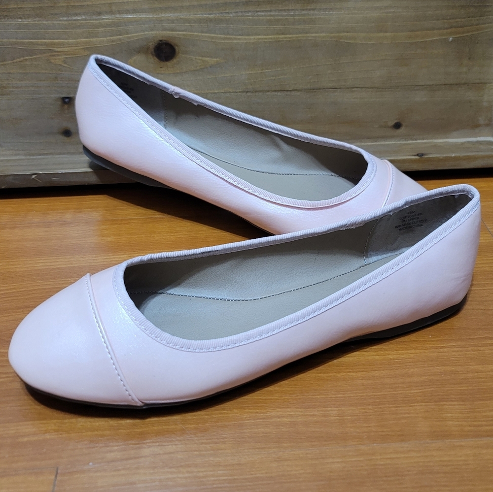 Rohb Corsica II Rose Patent Leather Ballerina Flats Sz 9.5